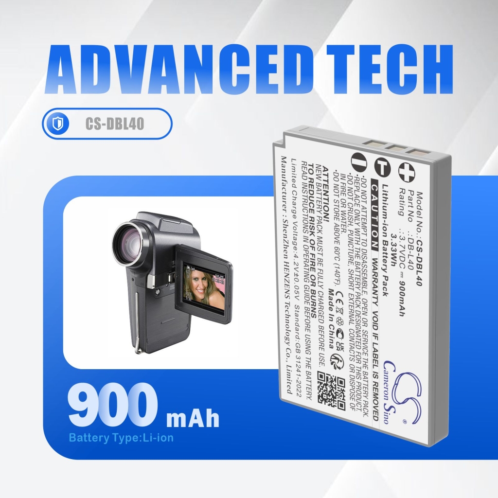 Batterie de l'appareil photo Sanyo Xacti VPC-HD1EX