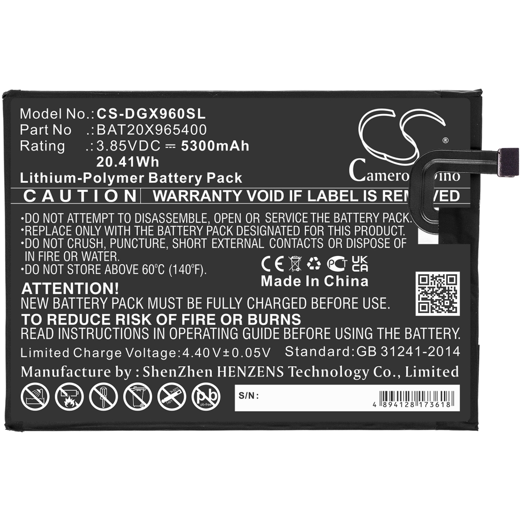 Batterij voor mobiele telefoon Doogee CS-DGX960SL