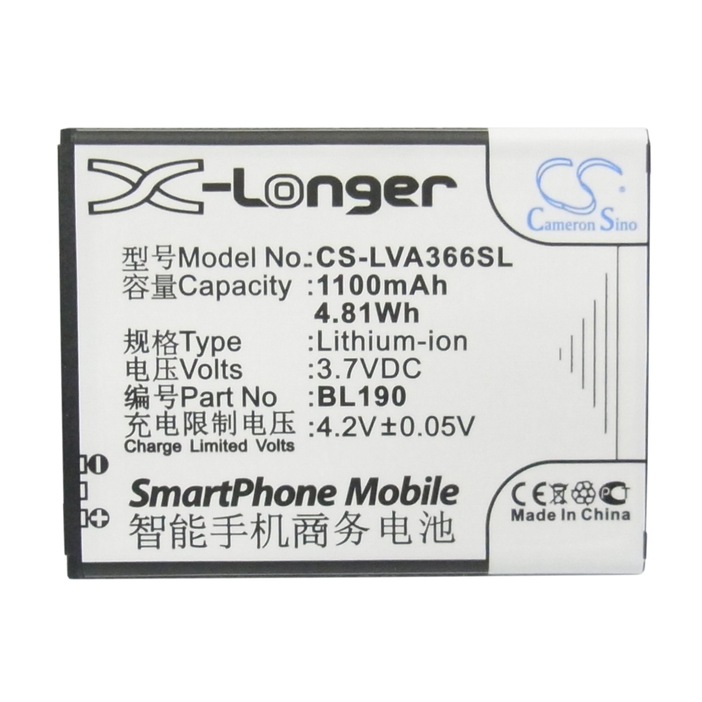 Batterij voor mobiele telefoon Lenovo CS-LVA366SL