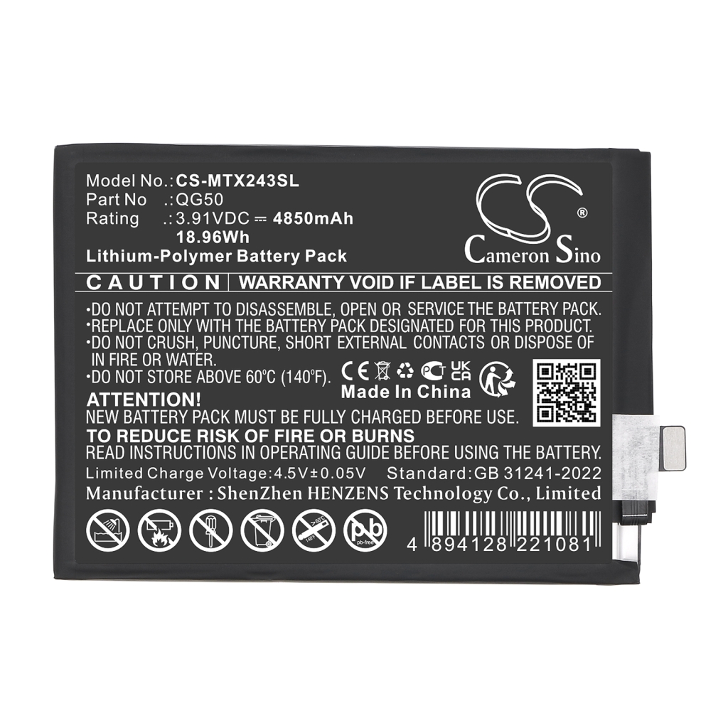 Batterij voor mobiele telefoon Motorola CS-MTX243SL