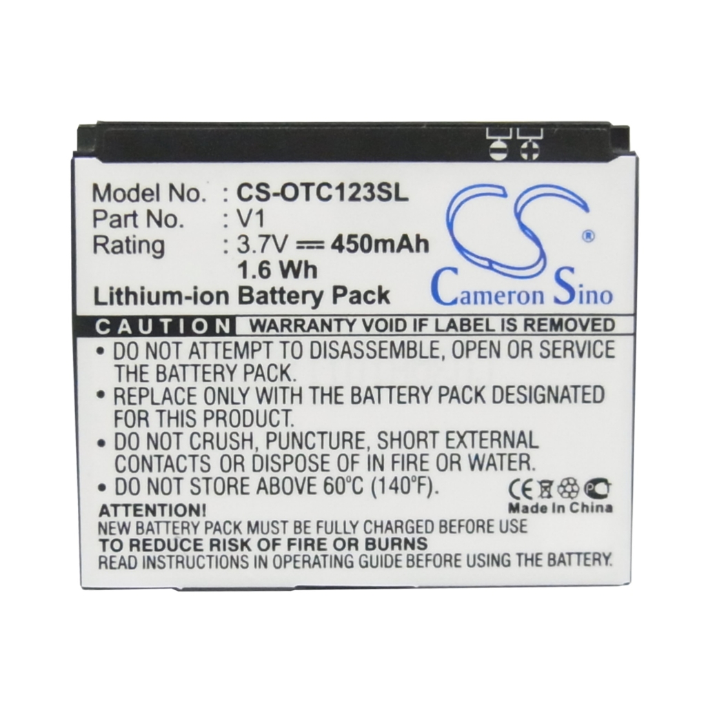 Batterij voor mobiele telefoon Alcatel CS-OTC123SL