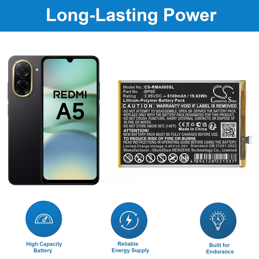 Batterij voor mobiele telefoon Redmi CS-RMA500SL