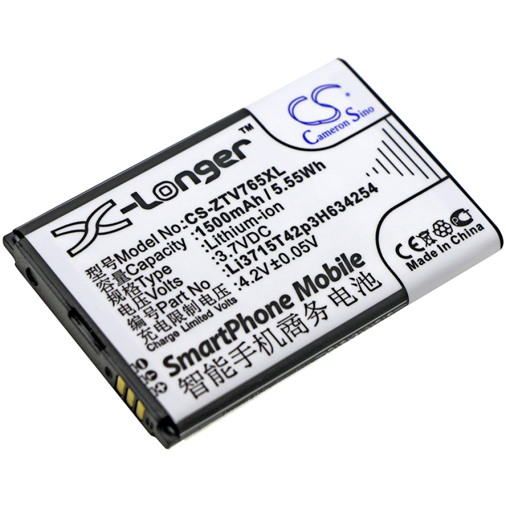 Batterij voor mobiele telefoon ZTE CS-ZTV765XL