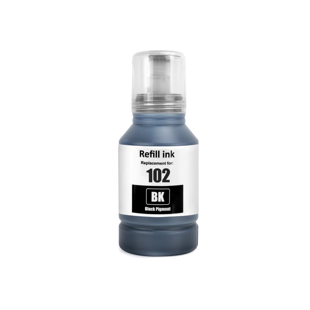 Compatible with Epson 102 / 127ml Ink Black (Printing ink - Pigment)