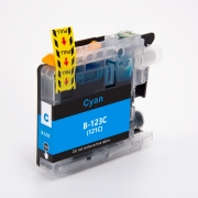 Compatibel met Brother LC123C / 10ml Inkt Cyaan (Inktcartridges)