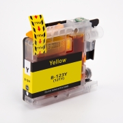 Compatibel met Brother LC123Y / 10ml Inkt Geel (Inktcartridges)