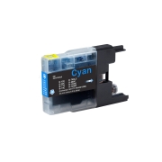 Compatibel met Brother LC12 / 12ml Inkt Cyaan (Inktcartridges)