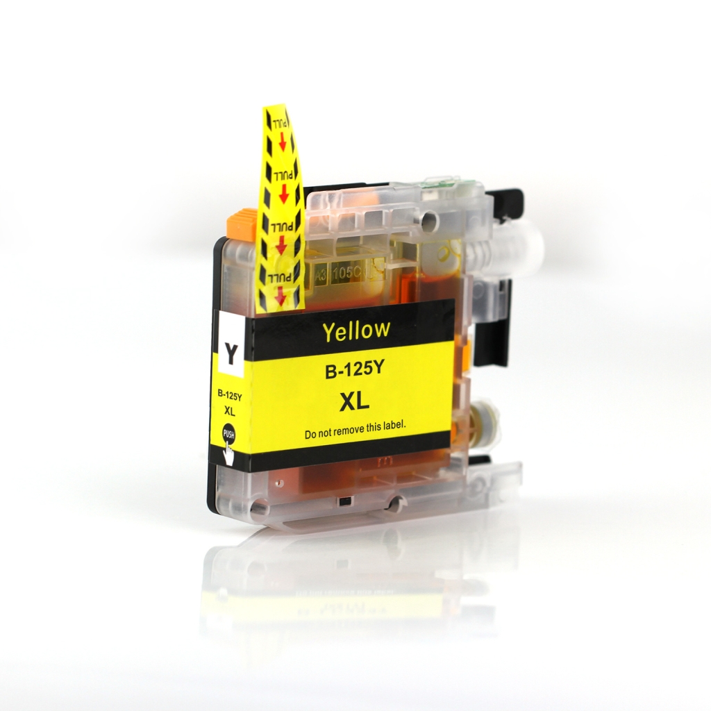 Compatibel met Brother LC125Y / 15ml Inkt Geel (Inktcartridges)