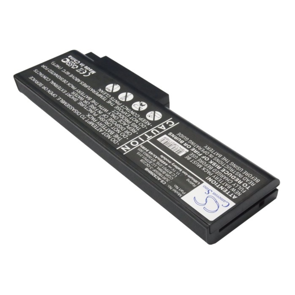 CS-AC8200HB Acer laptop battery reverse label side full specs
