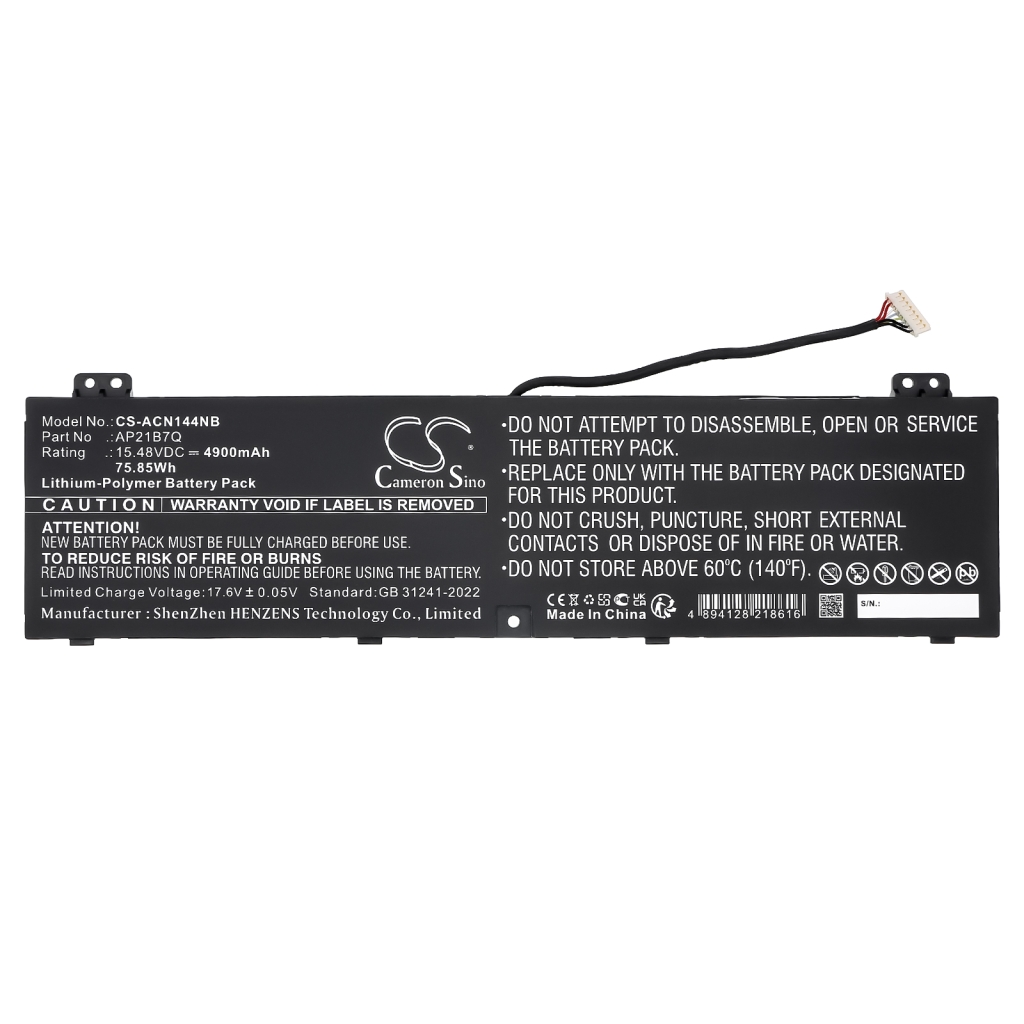 Batterij Vervangt AP21B7Q