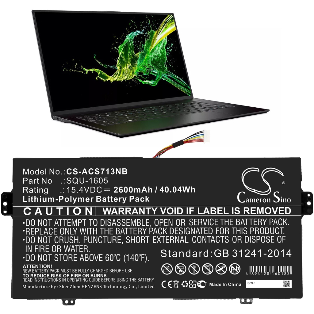 Notebook batterij Acer Spin 7 SP714-51-M024