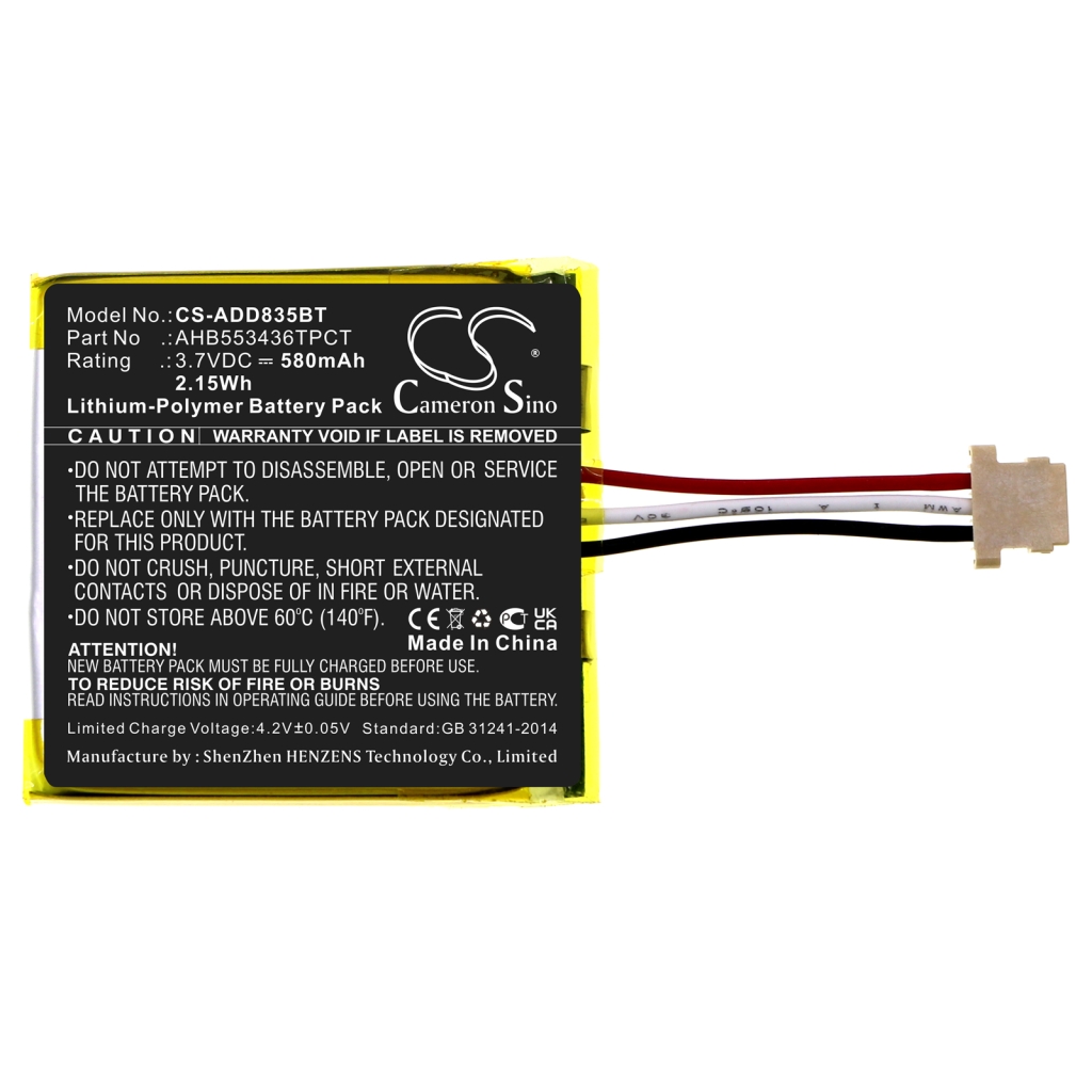 Remplacement de batterie compatible pour Adt AHB553436TPCT