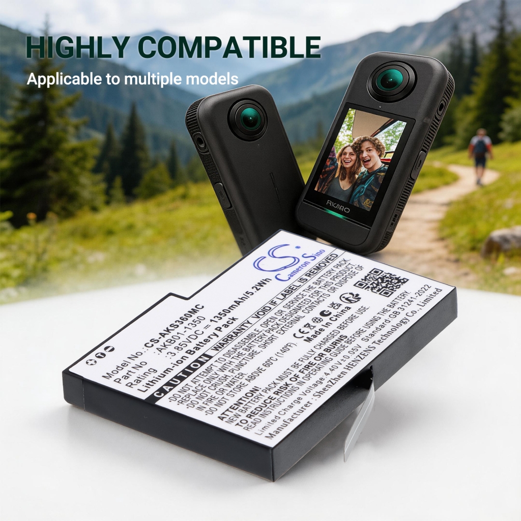 Batterie pour AKASO 360 Action Camera
