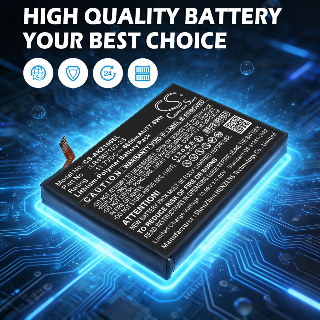 Batterij compatibel met Aokzoe CS-AKZ100SL