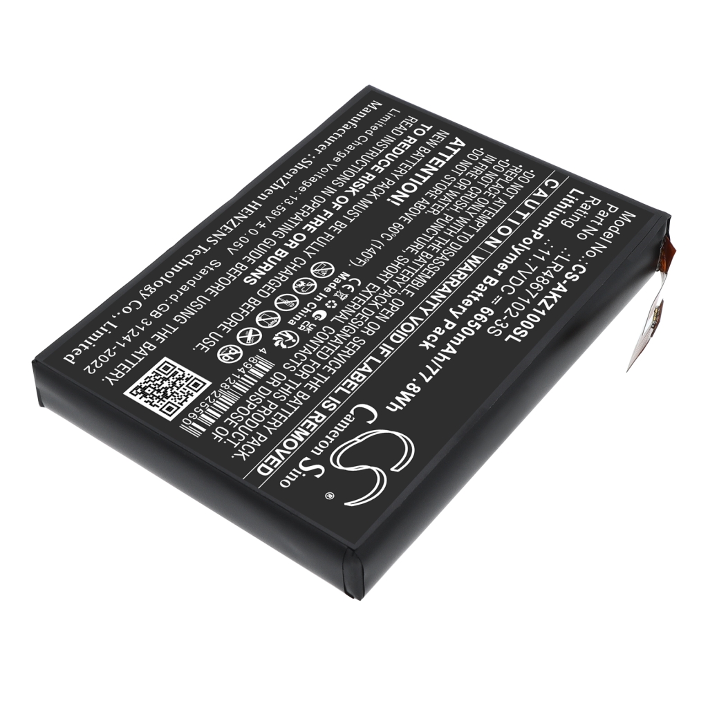 Batterij compatibel met Aokzoe CS-AKZ100SL