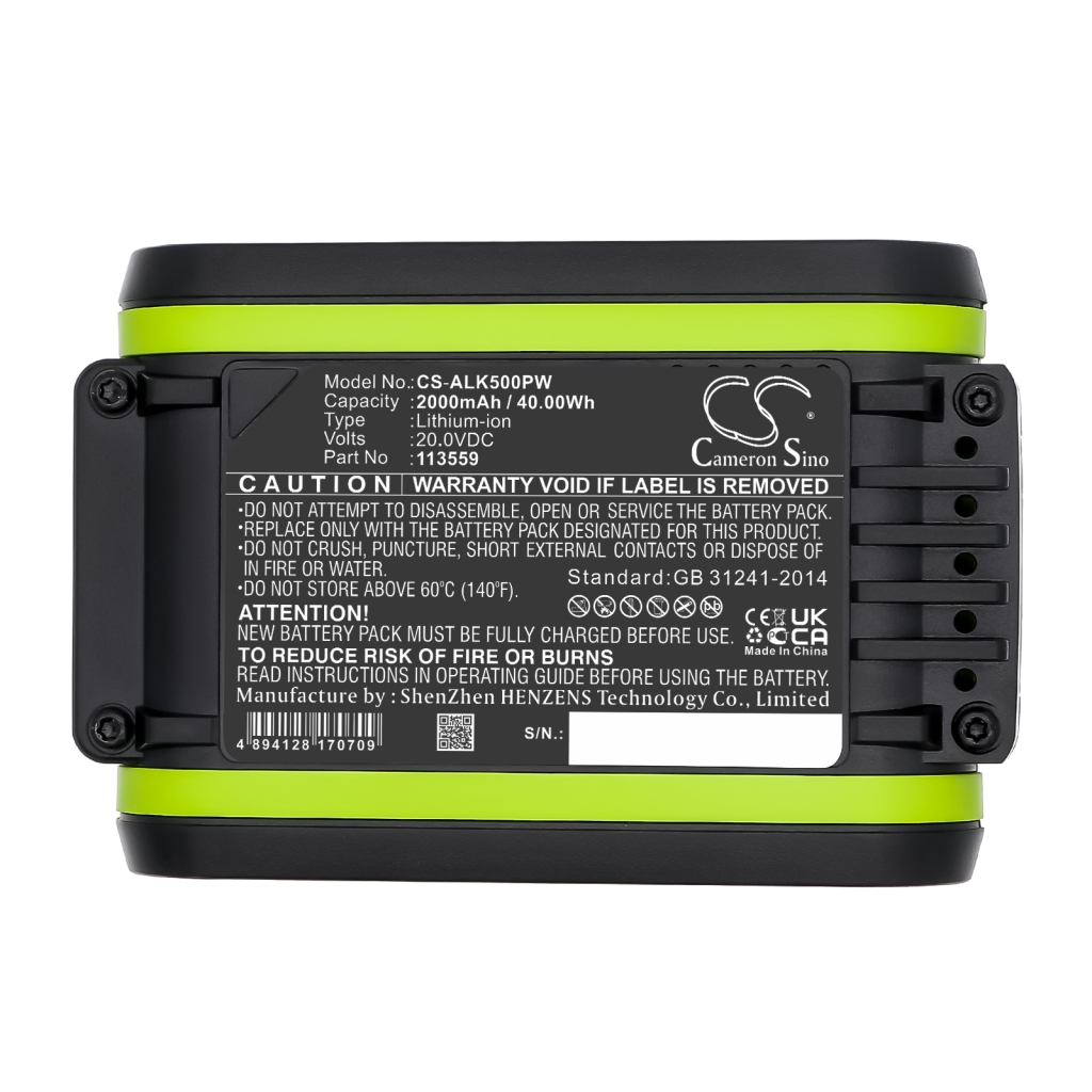 Batterij compatibel met Worx Al-ko Rockwell Pattfield CS-ALK500PW