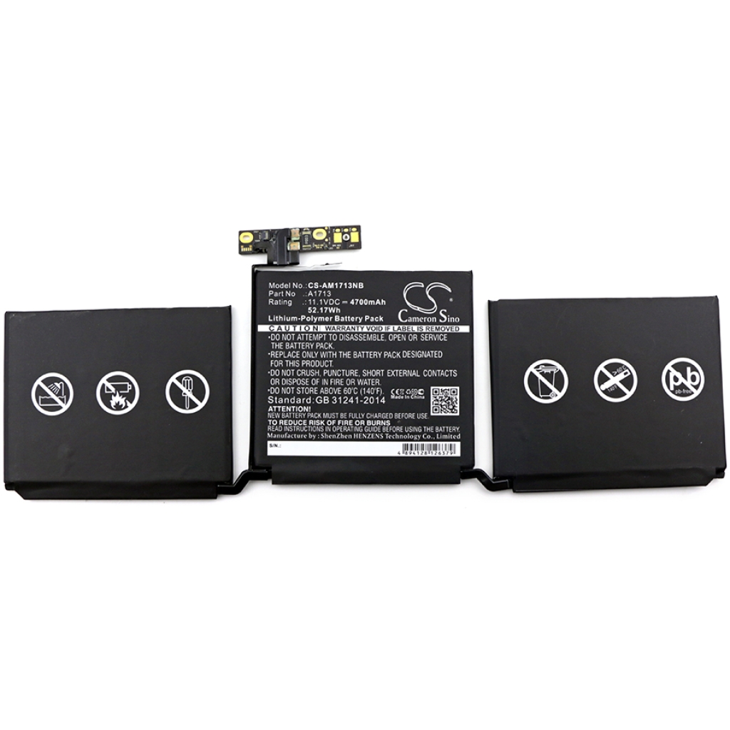 Compatibele batterijvervanging voor Apple 0-00946,A1713