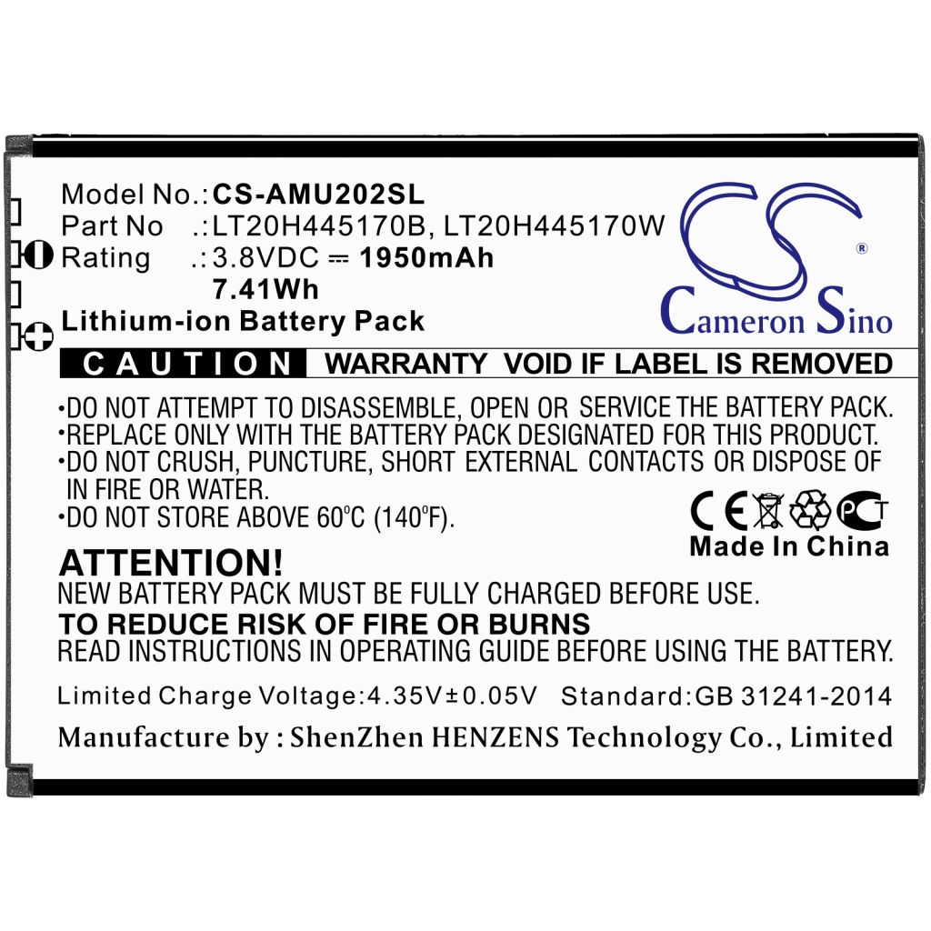 Batterij Vervangt LT20H445170B