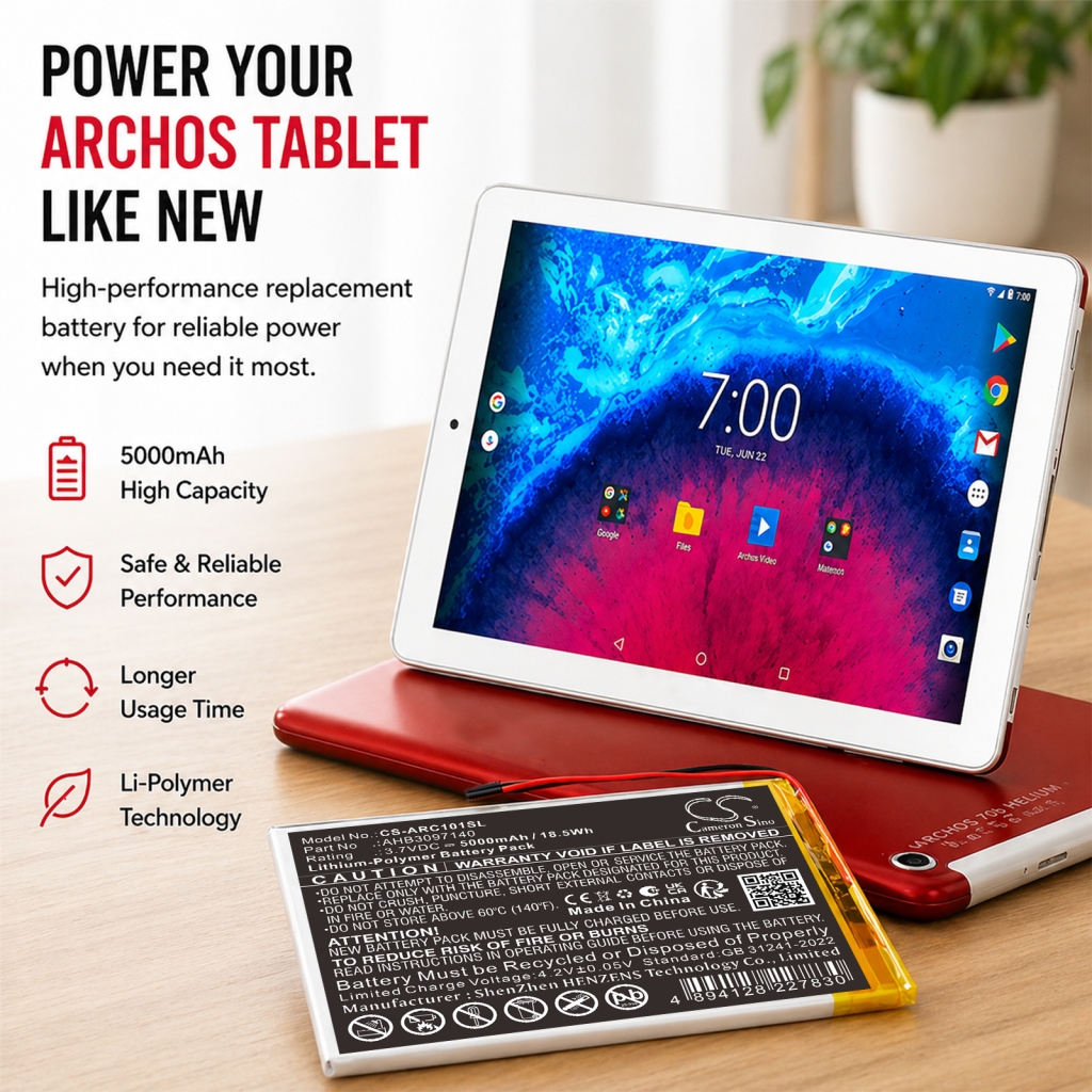 Batterij compatibel met Archos CS-ARC101SL