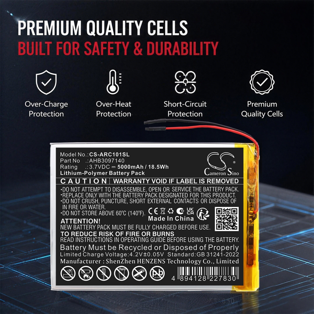 Batterij compatibel met Archos CS-ARC101SL