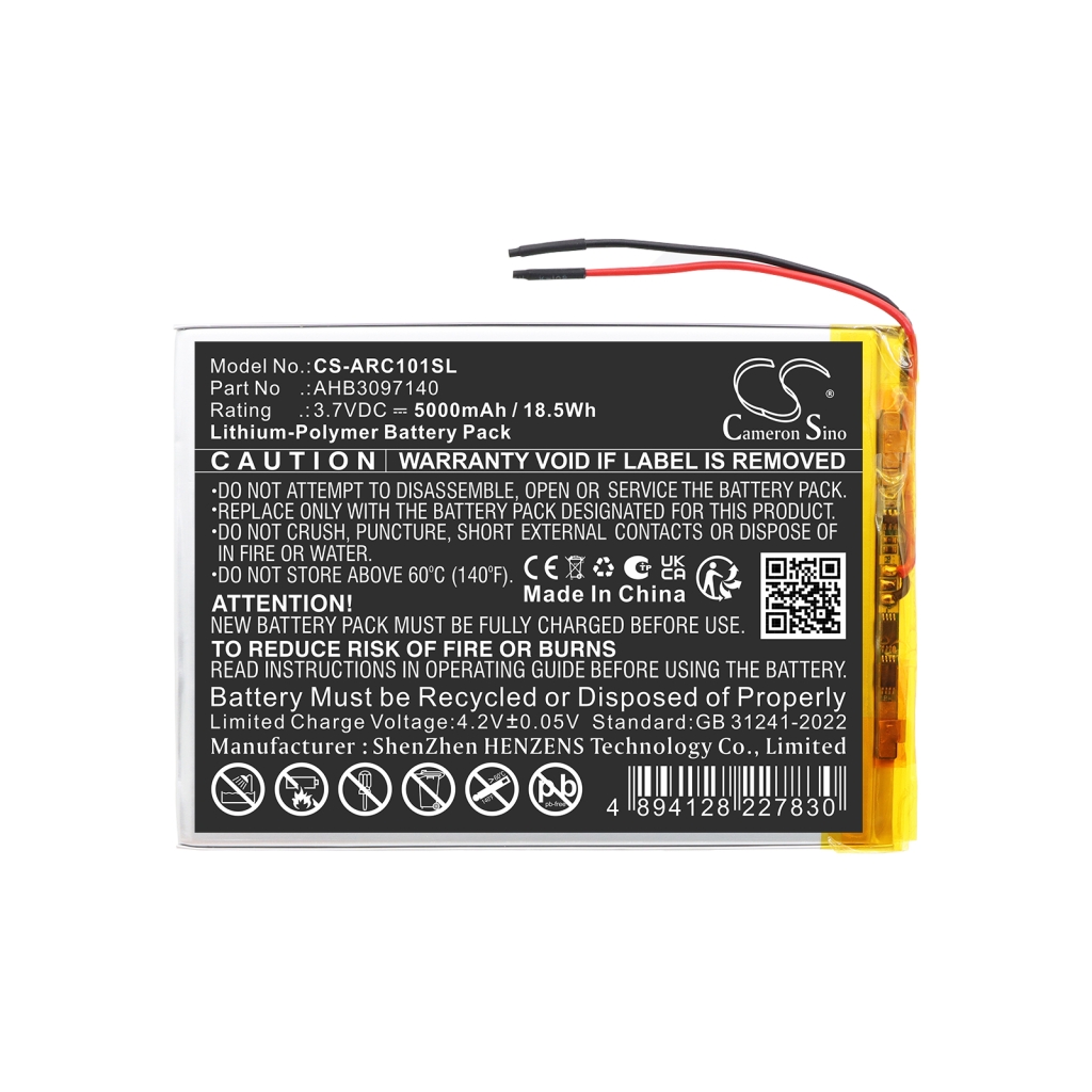 Batterij compatibel met Archos CS-ARC101SL
