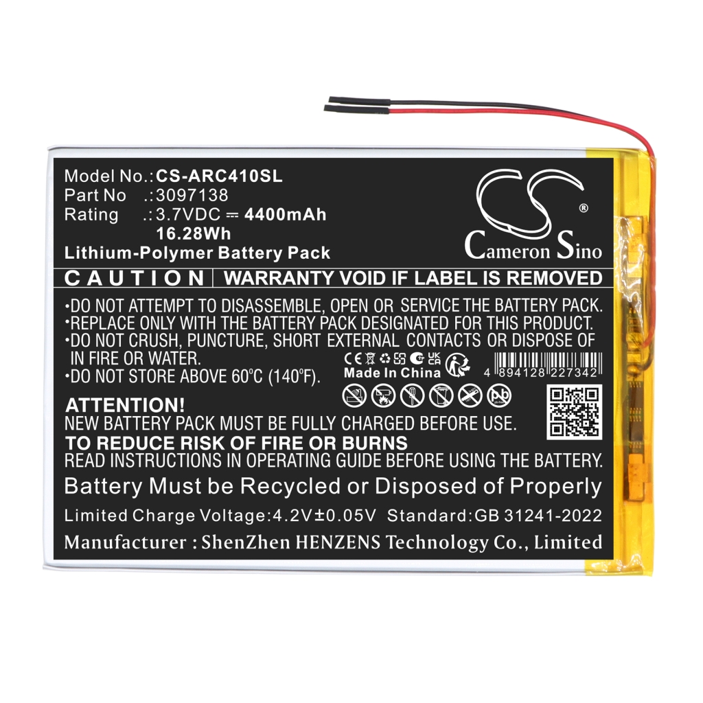 Batterij compatibel met Archos CS-ARC410SL