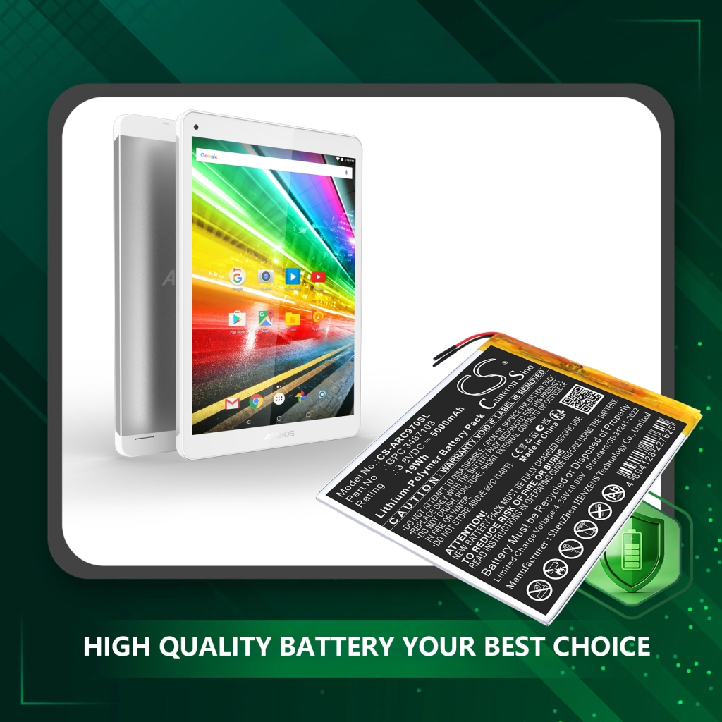 Batterij compatibel met Archos CS-ARC970SL