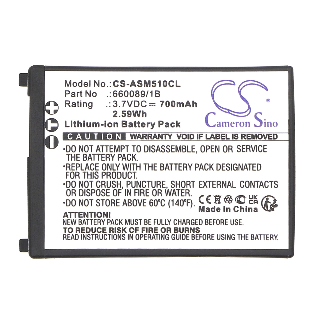 Draadloze telefoon batterij Ascom CS-ASM510CL
