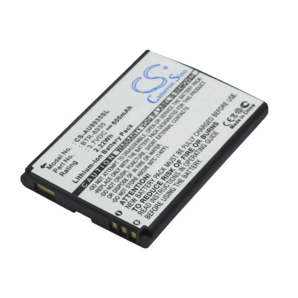 CS-AU8935SL accu schuine tegenoverliggende etiketzijde met waarschuwing
