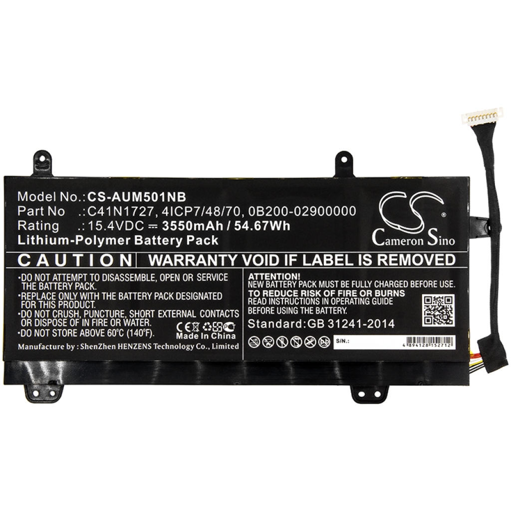 Batterij Vervangt C41N1727