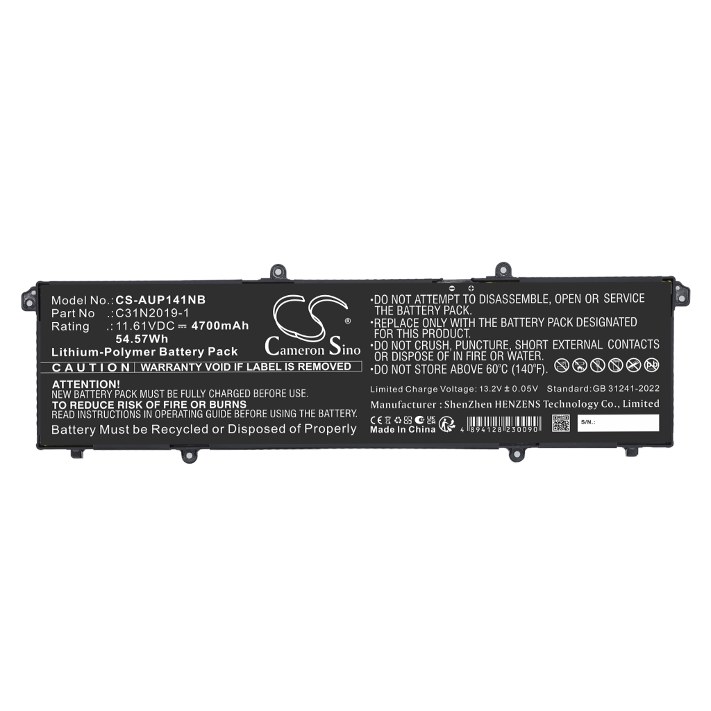 Batterij compatibel met Asus CS-AUP141NB
