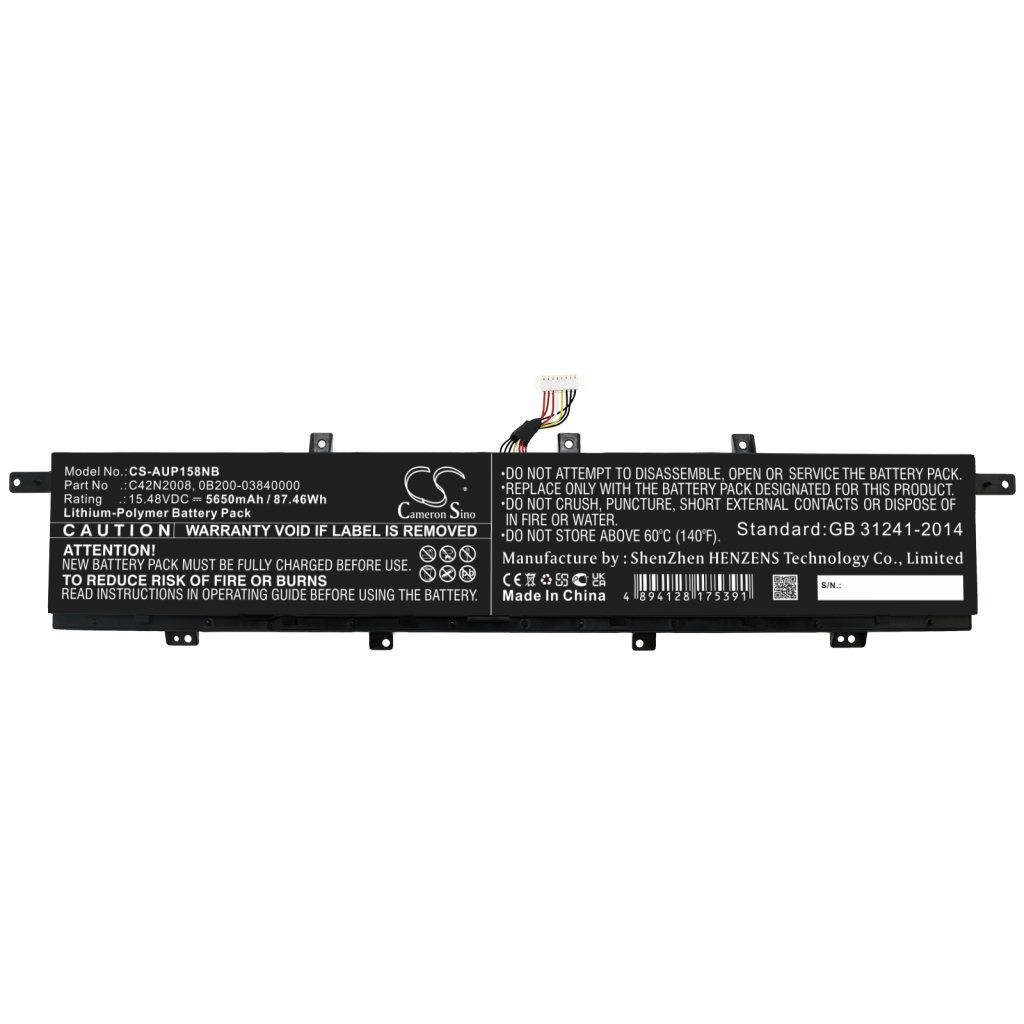 Batterij Vervangt C42N2008