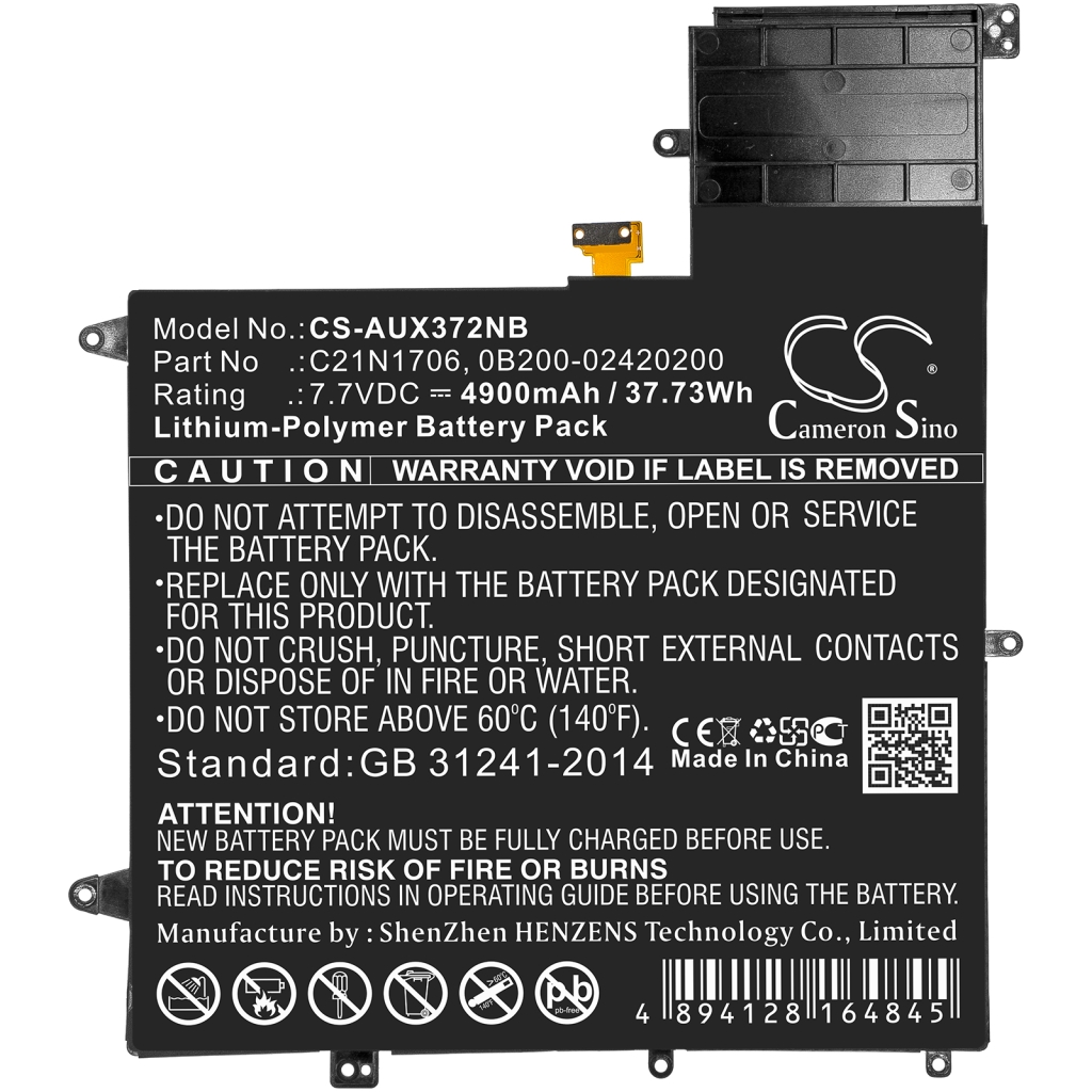 Batterij Vervangt C21N1706