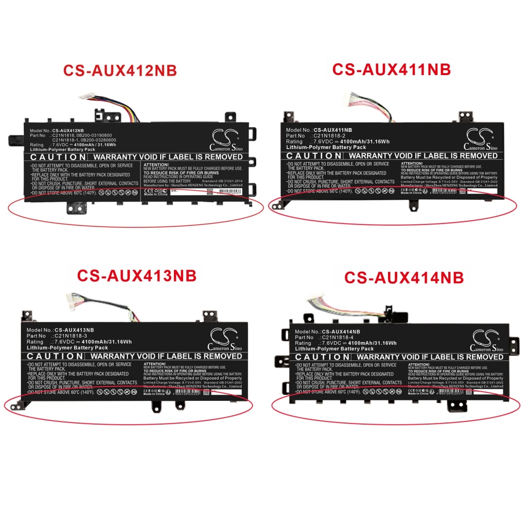 Batterie pour Asus A412DA