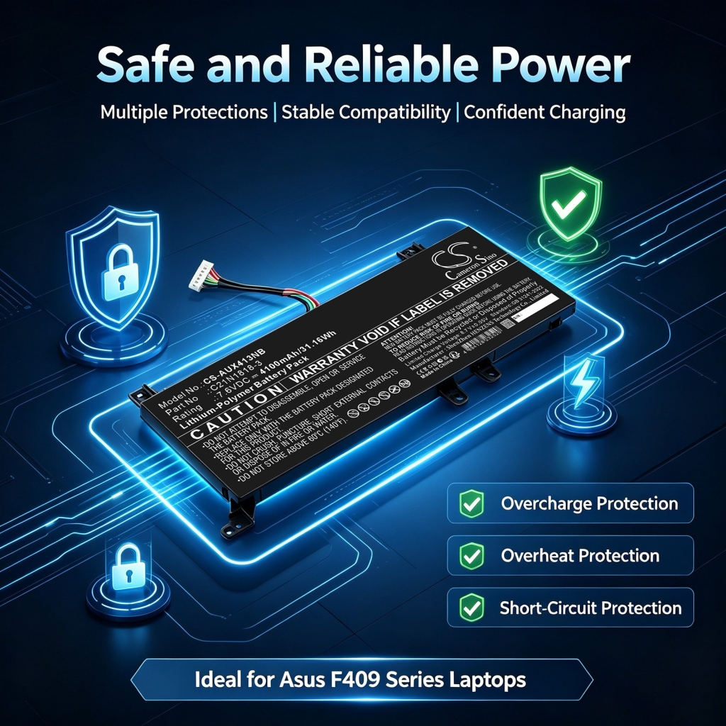 Batterijen compatibel met Asus F409 F409 CS-AUX413NB
