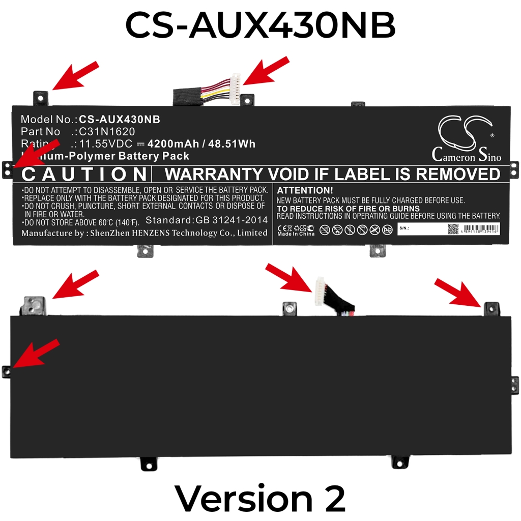 Battery Replaces C31POJ1