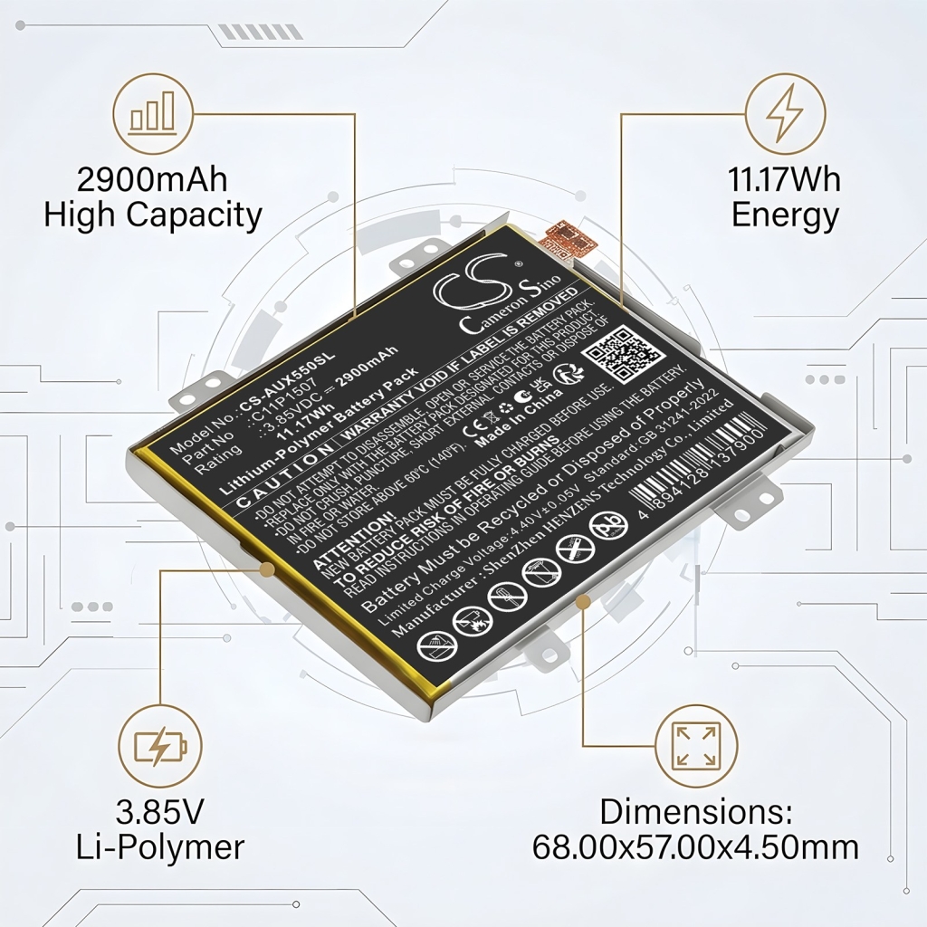 Batterij compatibel met Asus CS-AUX550SL