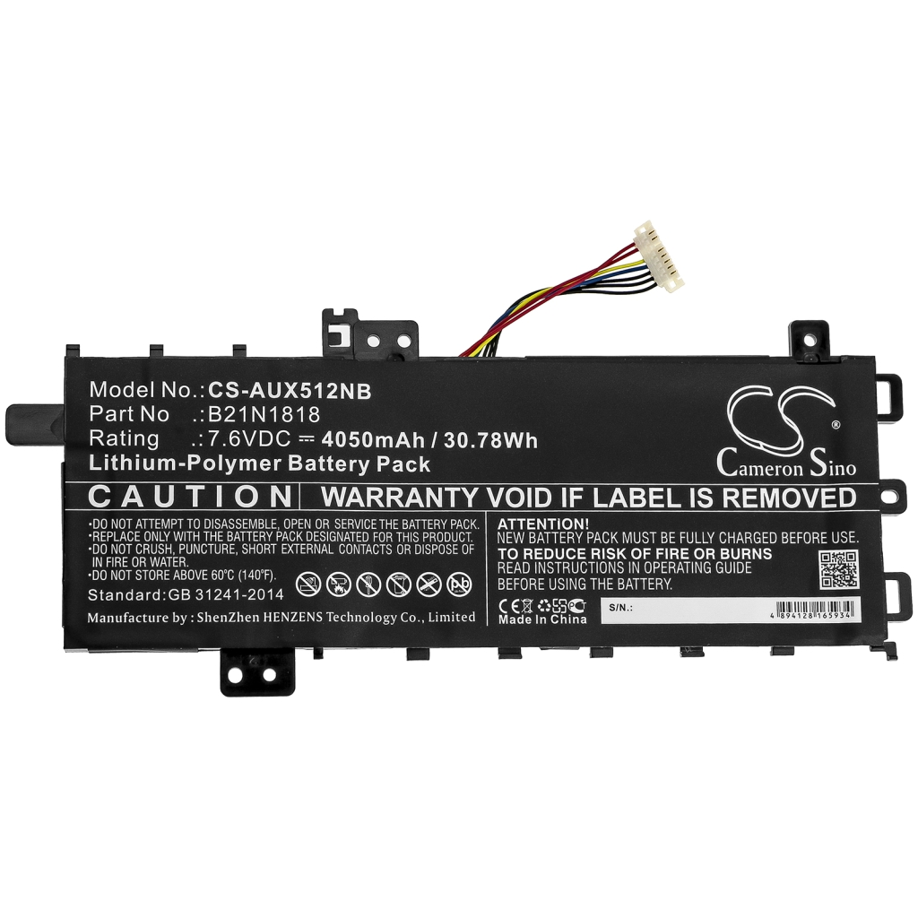 Batterij Vervangt B21N1818