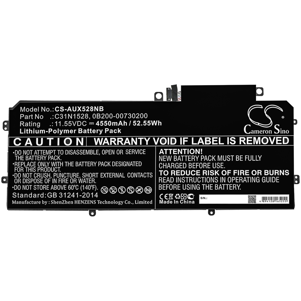 Batterij Vervangt C31N1528