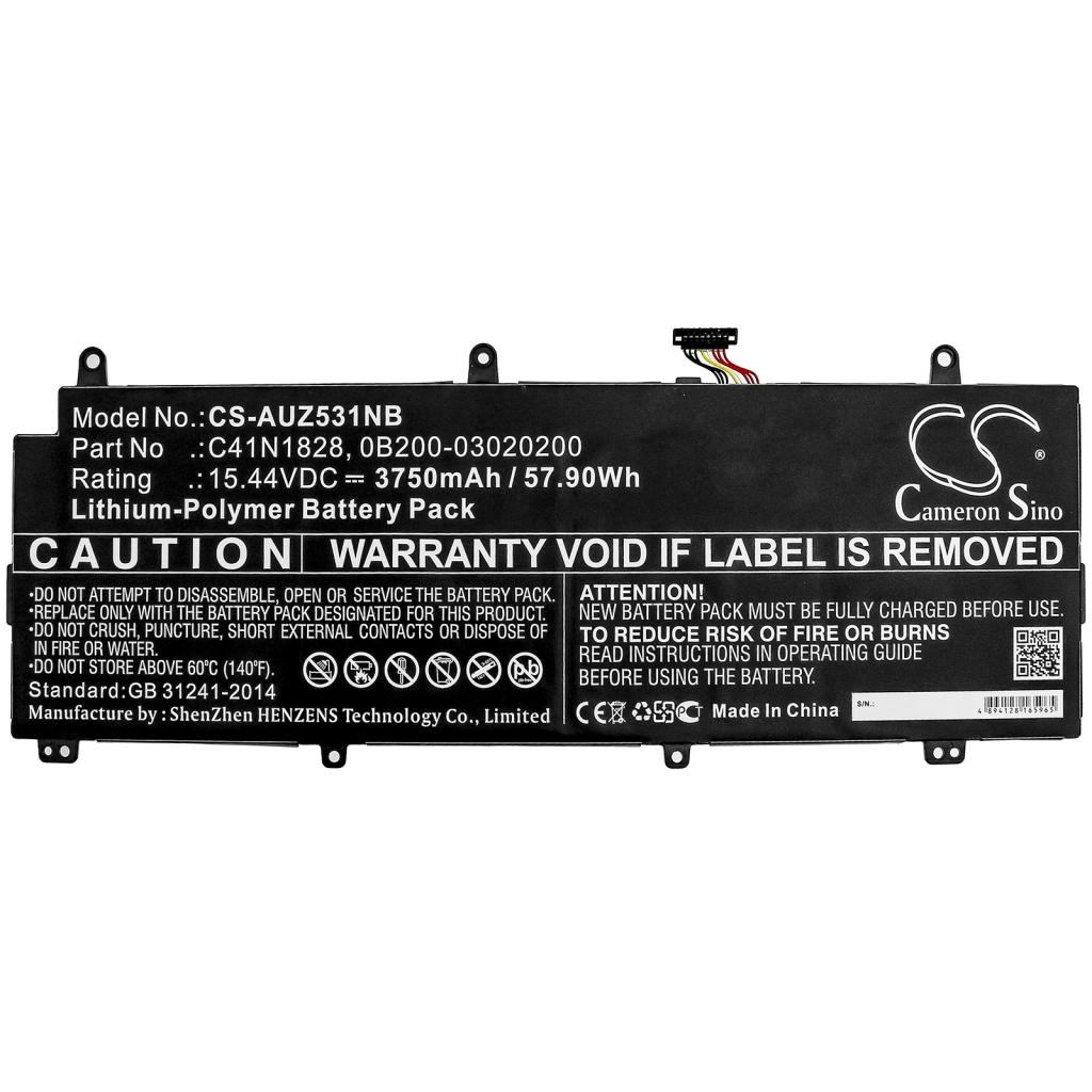 Batterij Vervangt C41N1828