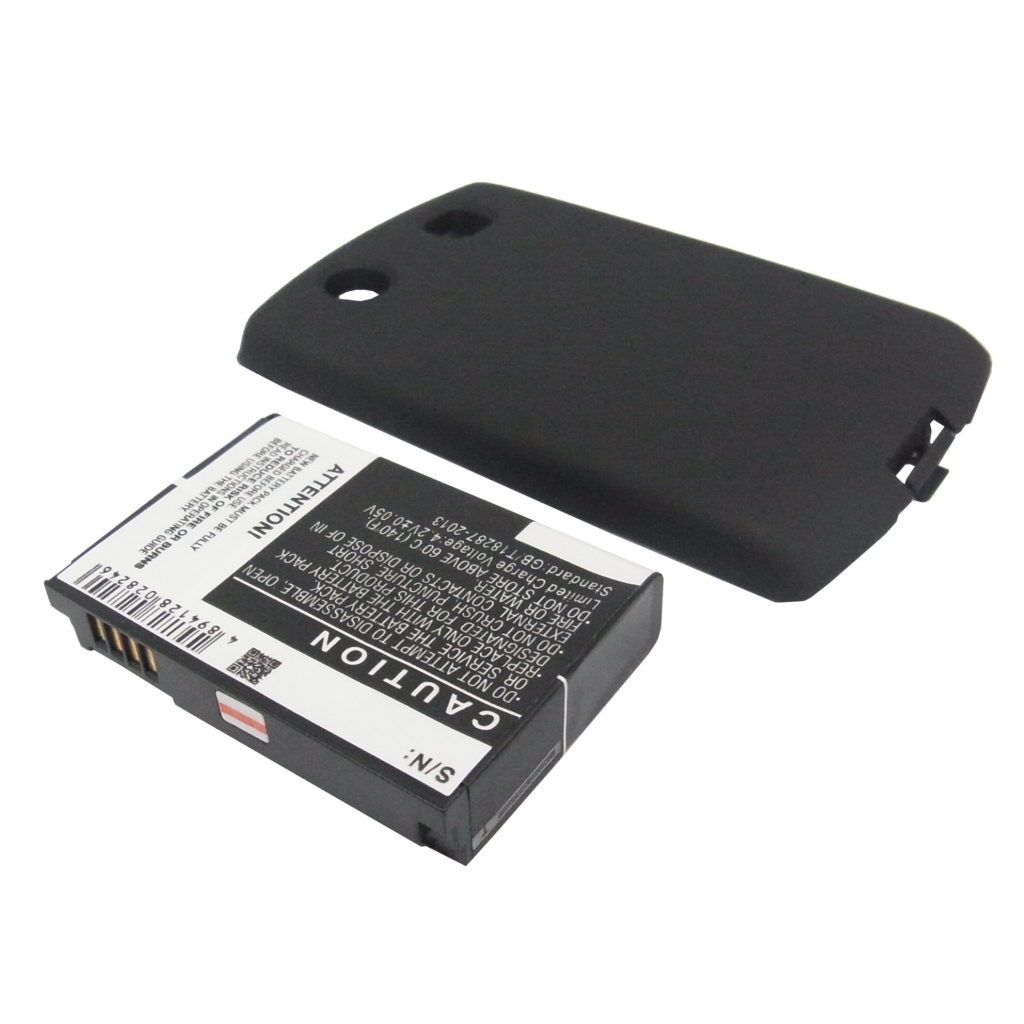 CS-BC8900XL accu achterzijde met barcode en waarschuwingsetiketten