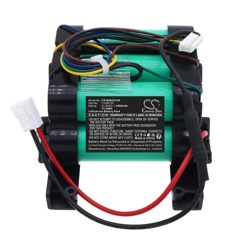 CS-BHN221VH etiket: 21,6V 3400mAh 73,44Wh Li-ion accupack Cameron Sino