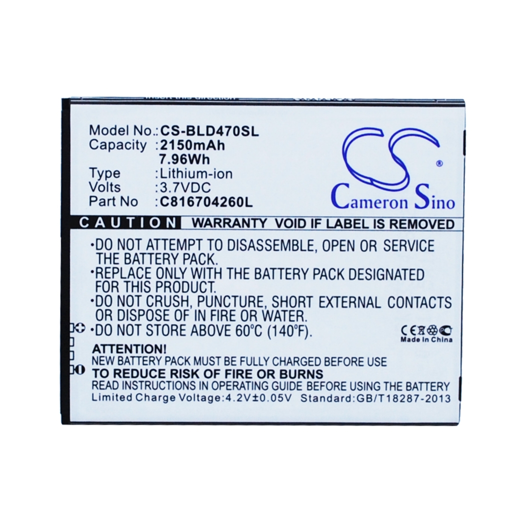 Batterij Vervangt C816704260L