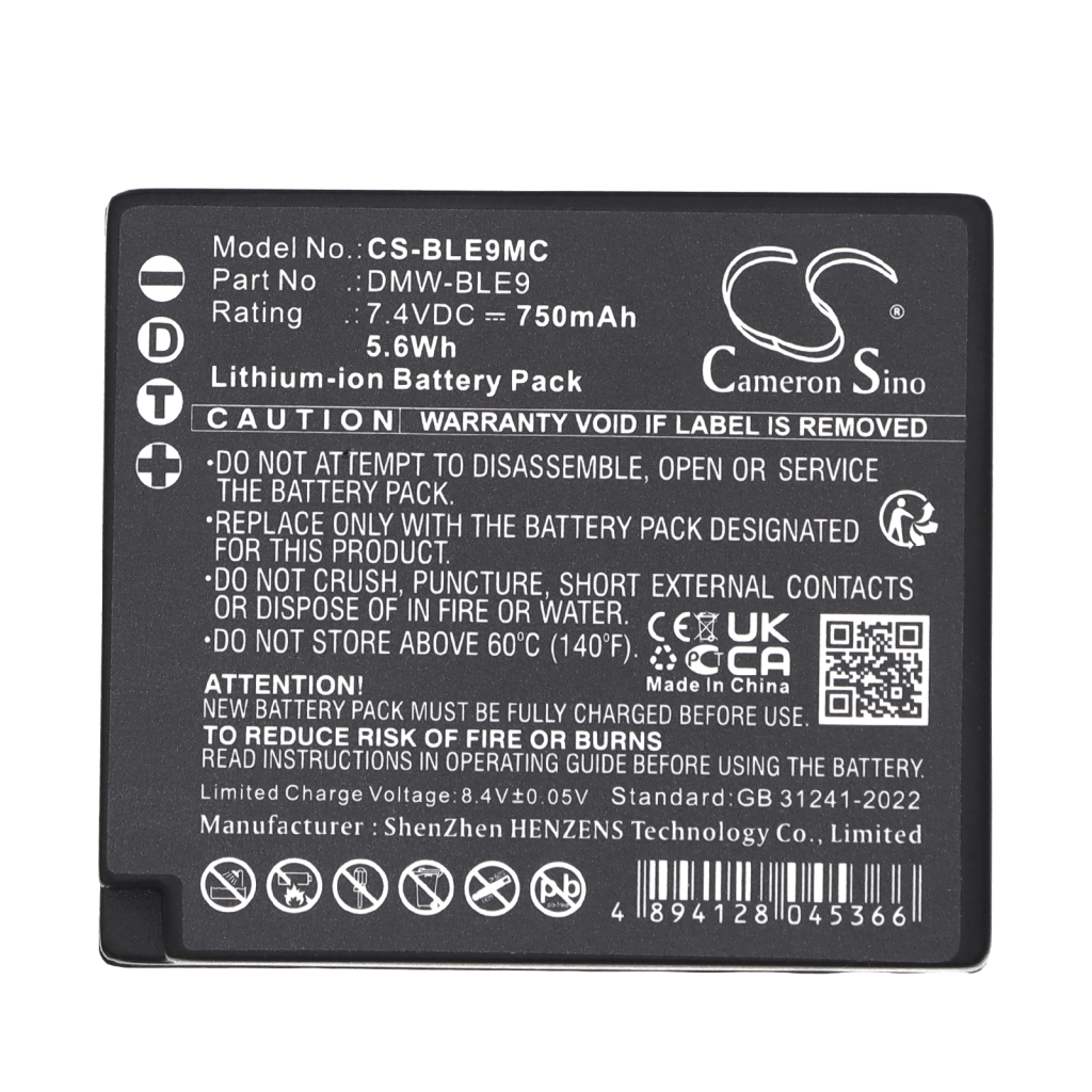 Batterij voor Panasonic Lumix DMC-GF3C CS-BLE9MC