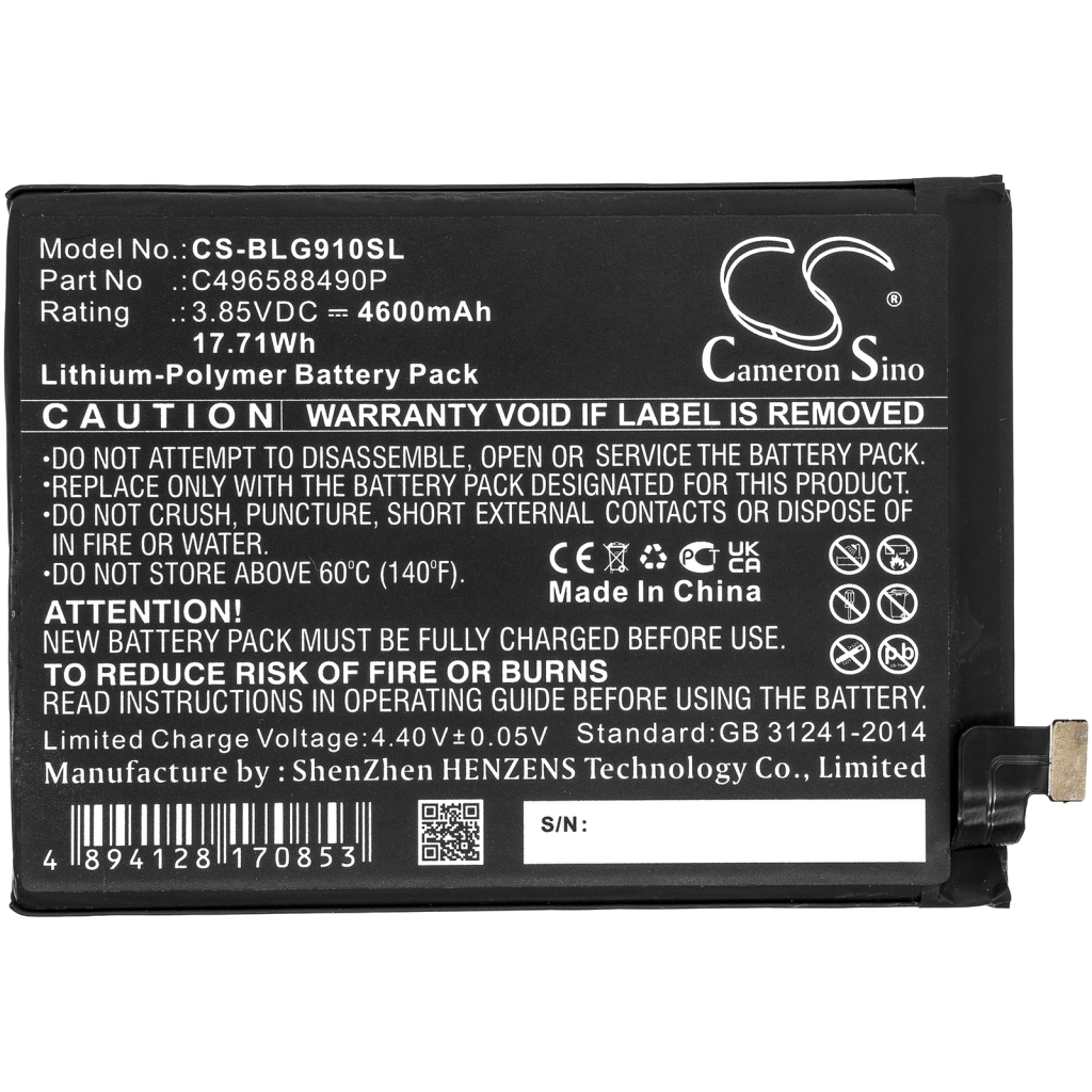 Batterij Vervangt C496588490P