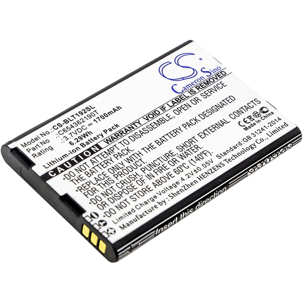 Batterij Vervangt C654362190T
