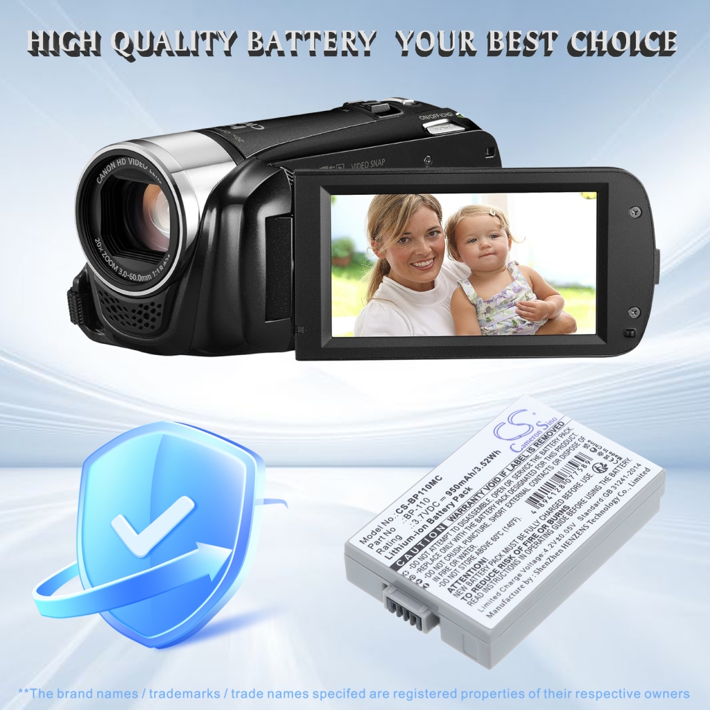 Battery compatible with Camera Battery