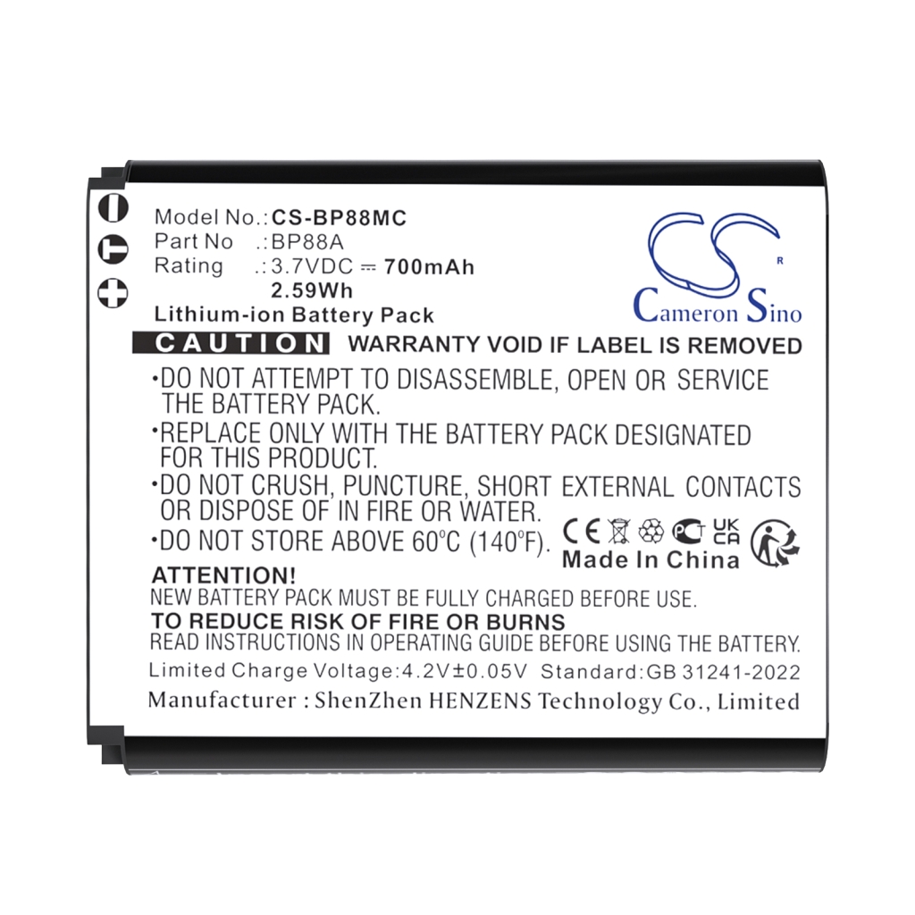 Batterij voor camera Samsung CS-BP88MC