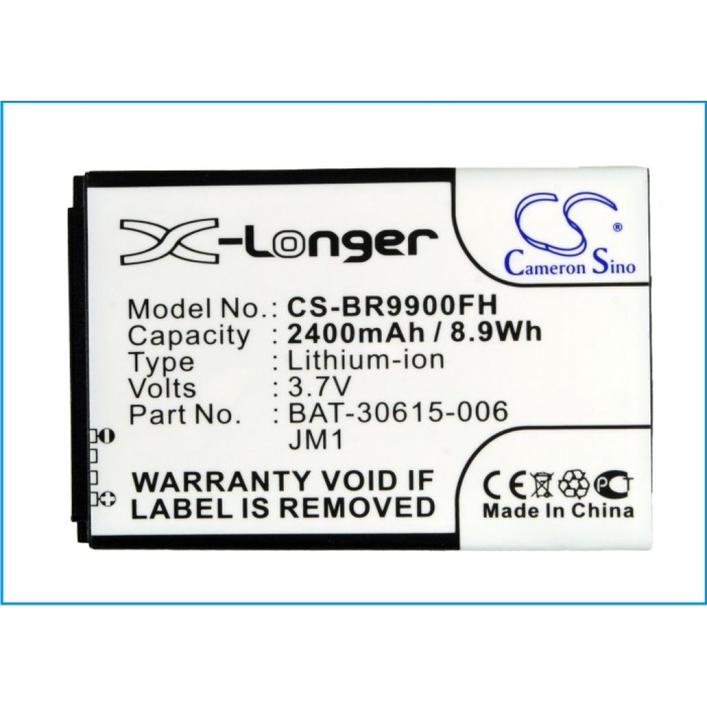 Batterij compatibel met Blackberry CS-BR9900FH