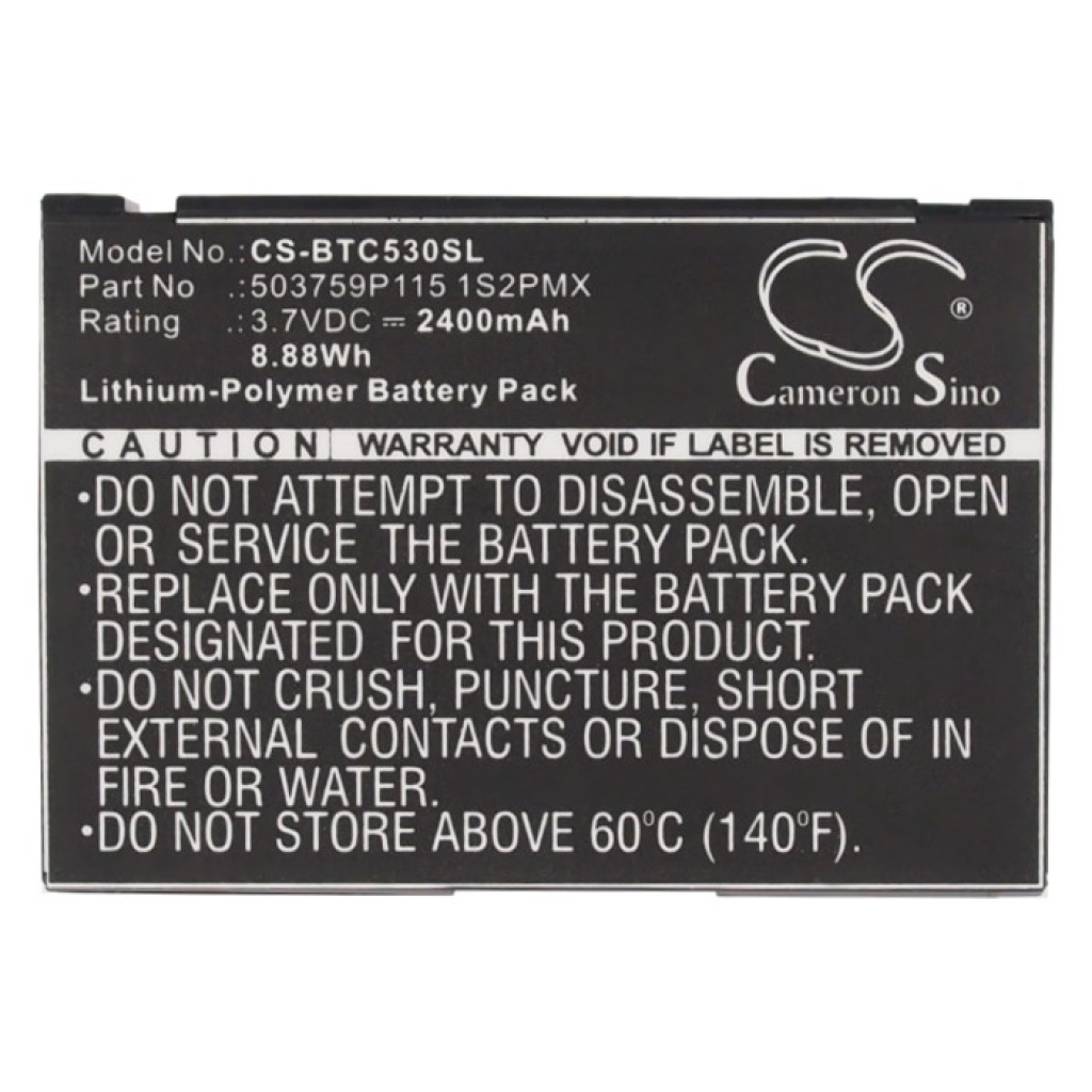 Remplacement de batterie compatible pour BLAUPUNKT 503759P115 1S2PMX
